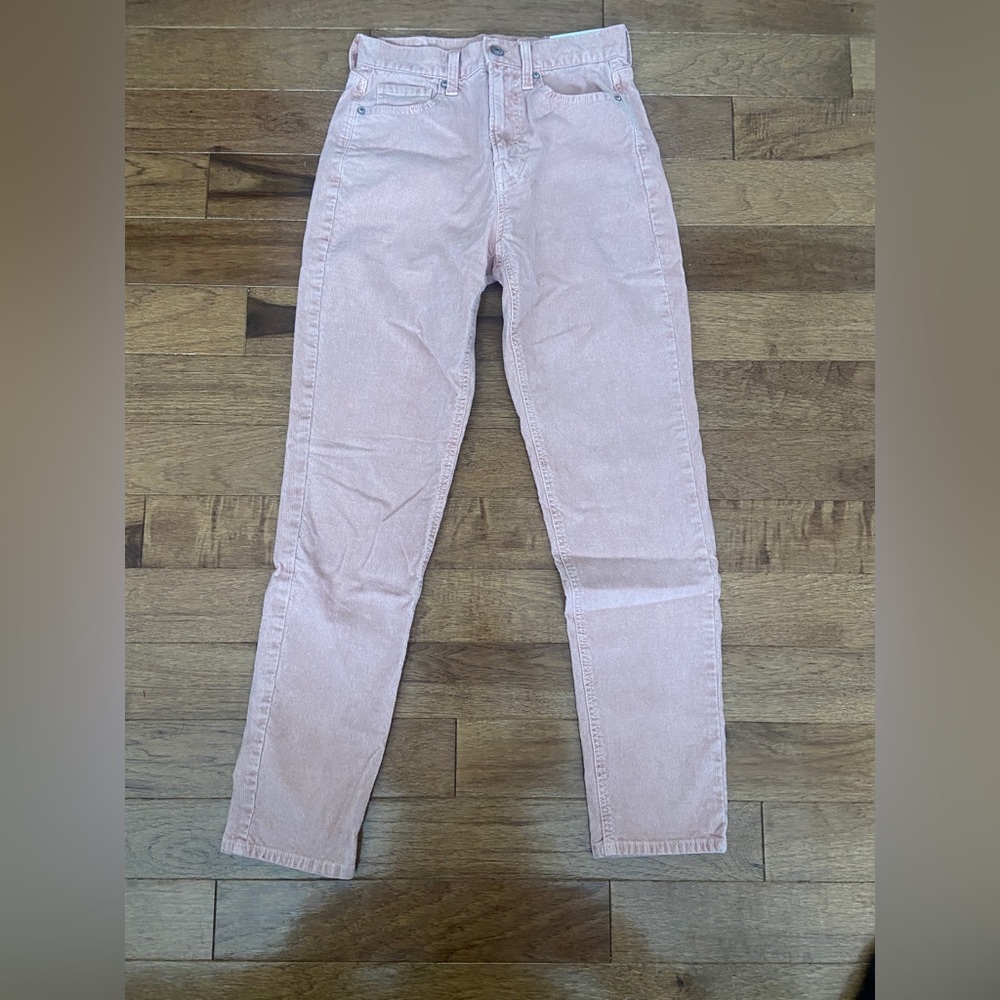 Pink Corduroy Mom Jeans